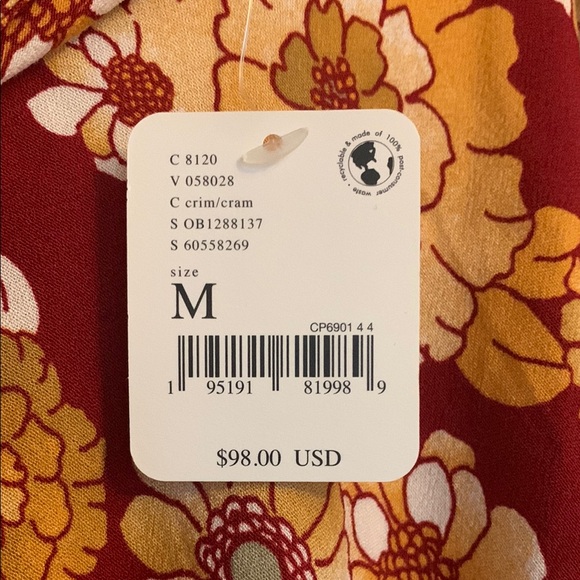 Floral Maxi Skirt in Red and Yellow - Picture 3 of 6